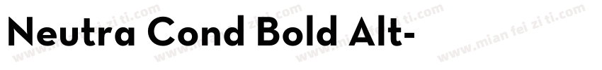 Neutra Cond Bold Alt字体转换